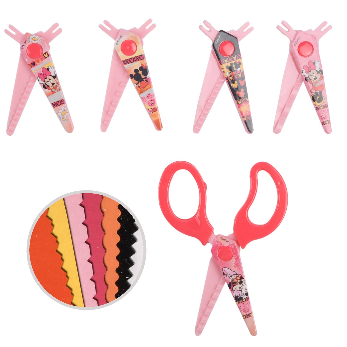 Canenco Minnie mouse kartelschaar met 5 kartelbladen