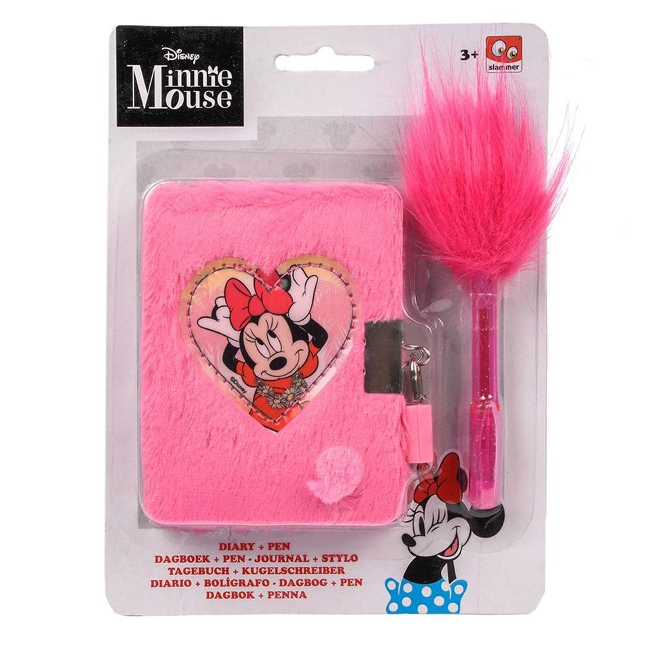 Slammer Minnie dagboekje pluche incl. pen