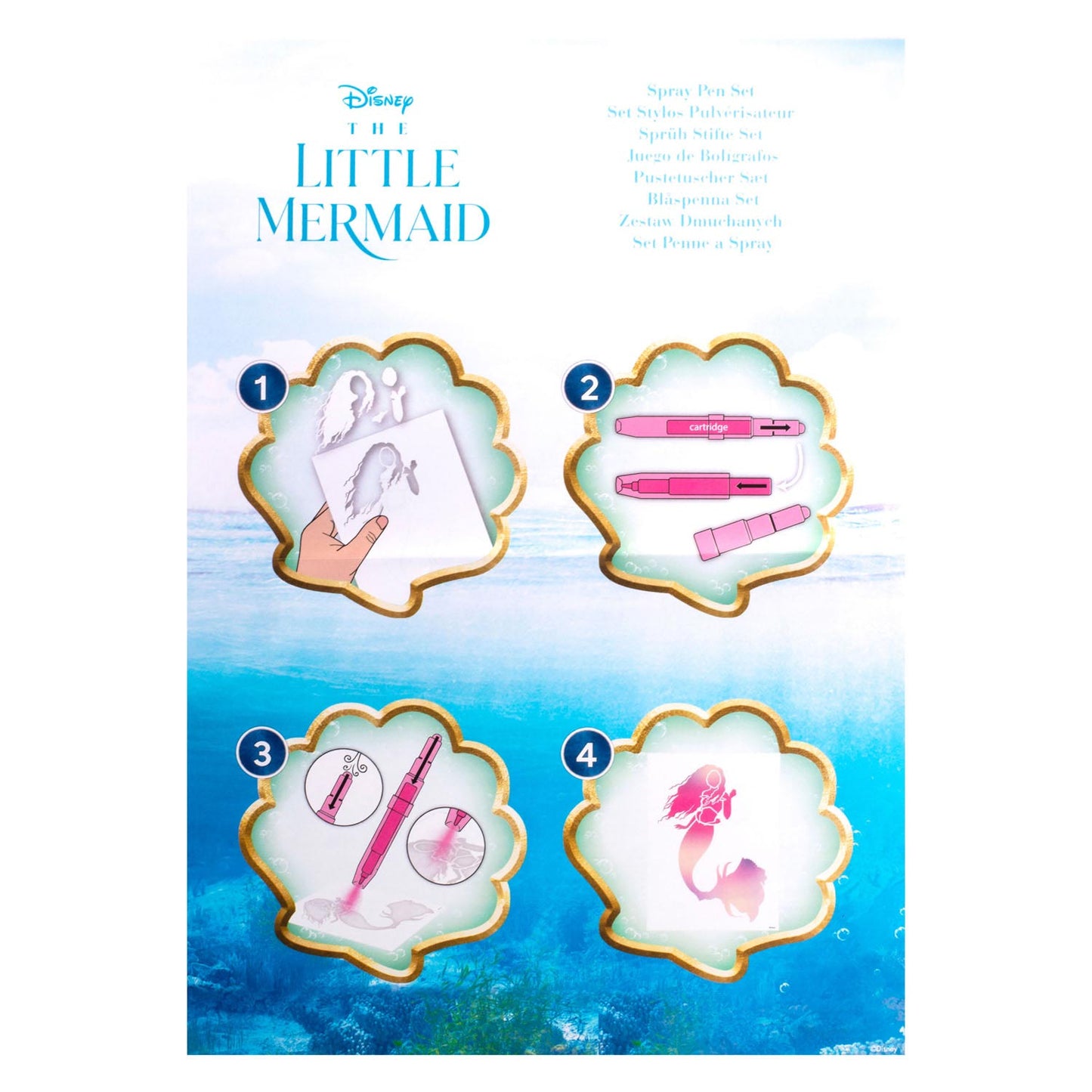 Canenco The little mermaid blaaspennen set