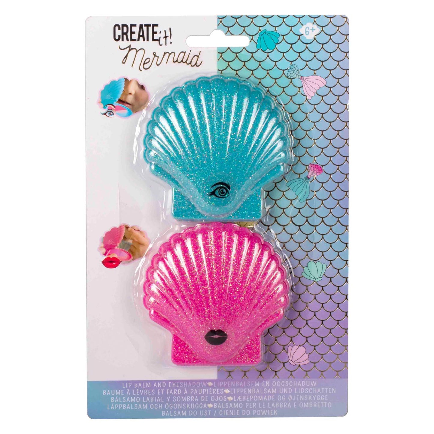 Create It! mermaid lip en oog make-up, 2st.
