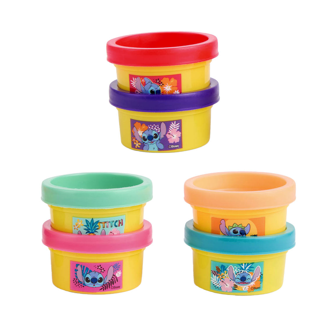 Canenco Stitch kleiset partypack - 6 kleipotjes