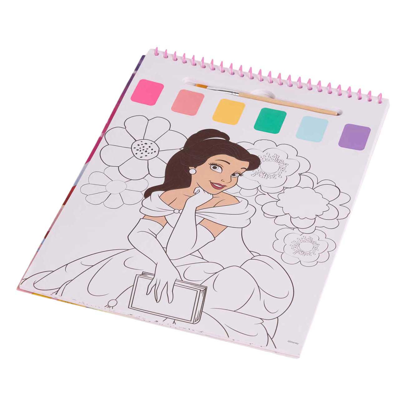 Canenco Disney princess water verfset boek - incl kwast
