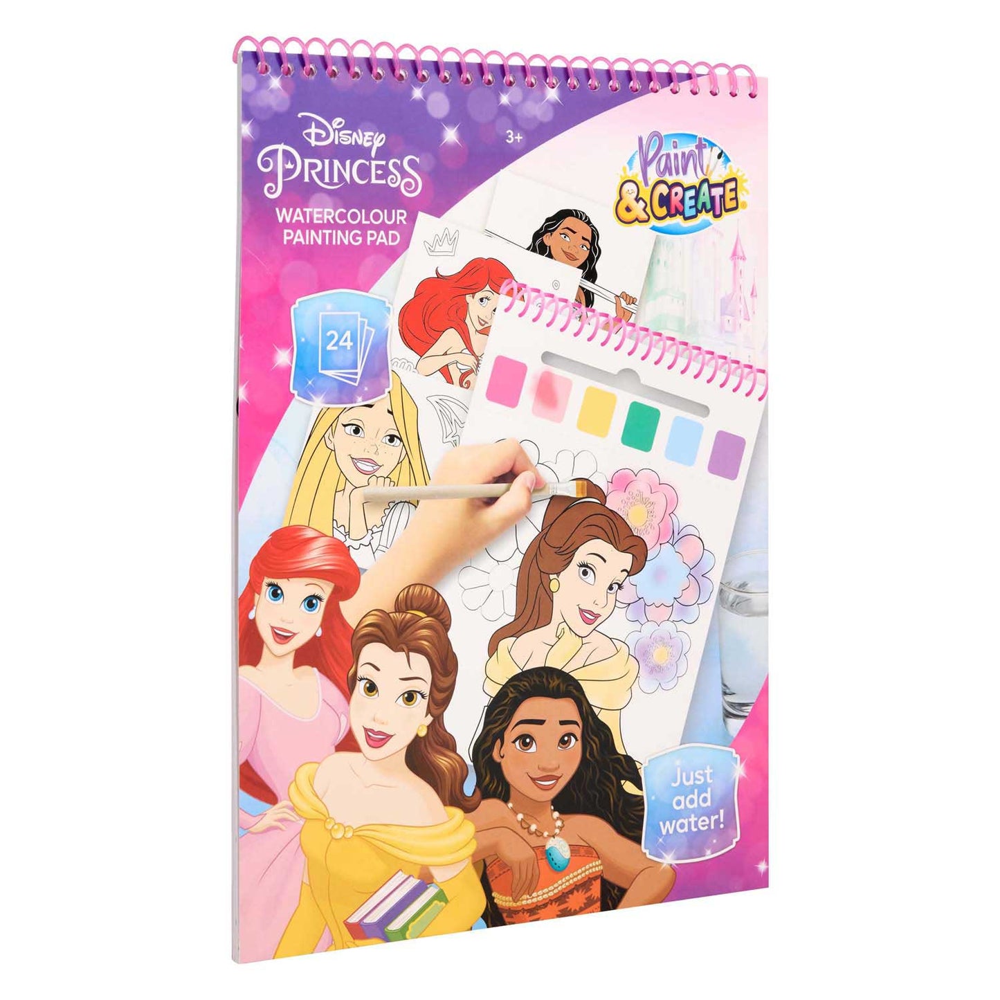 Canenco Disney princess water verfset boek - incl kwast