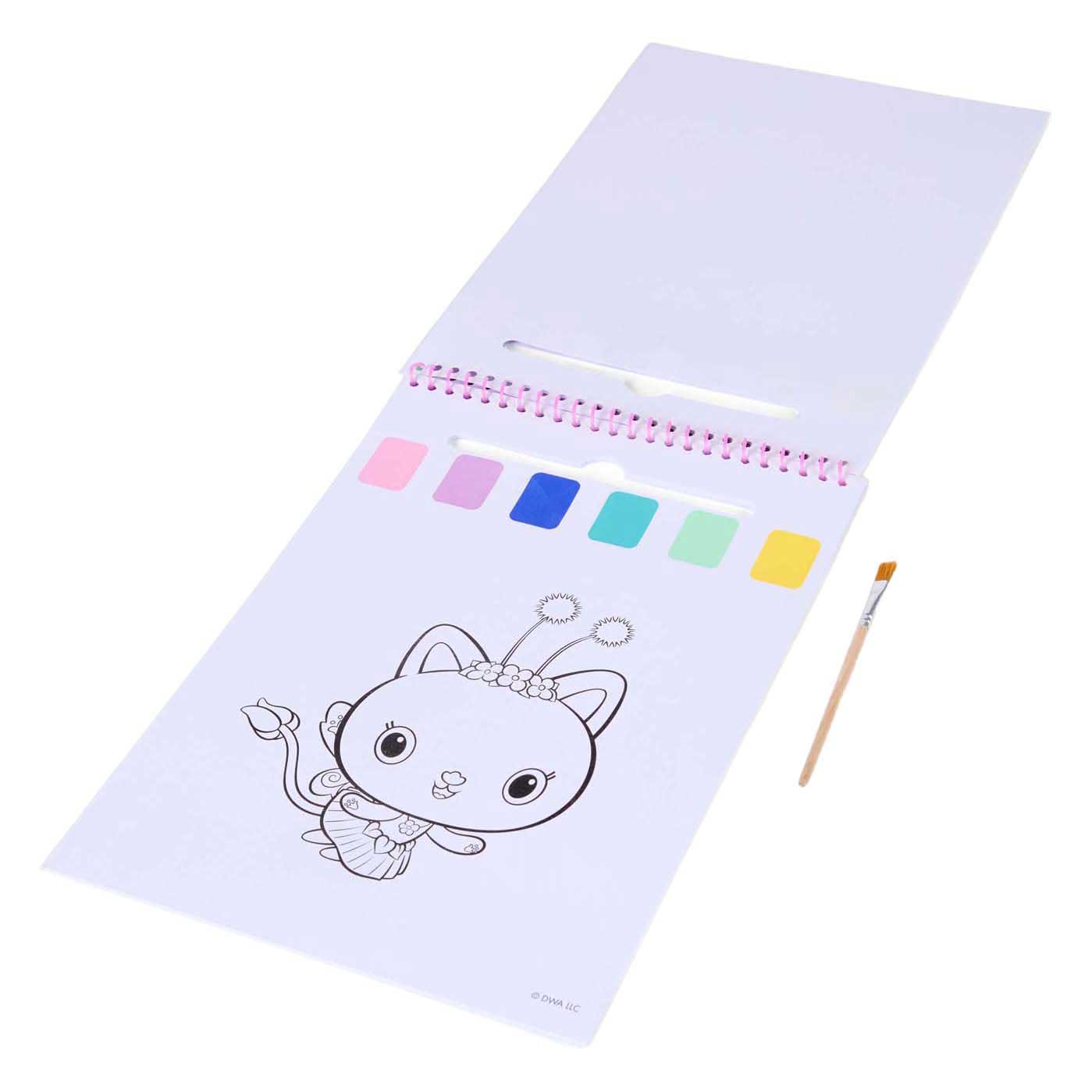 Canenco Gabby's dollhouse water verfset boek - incl kwast