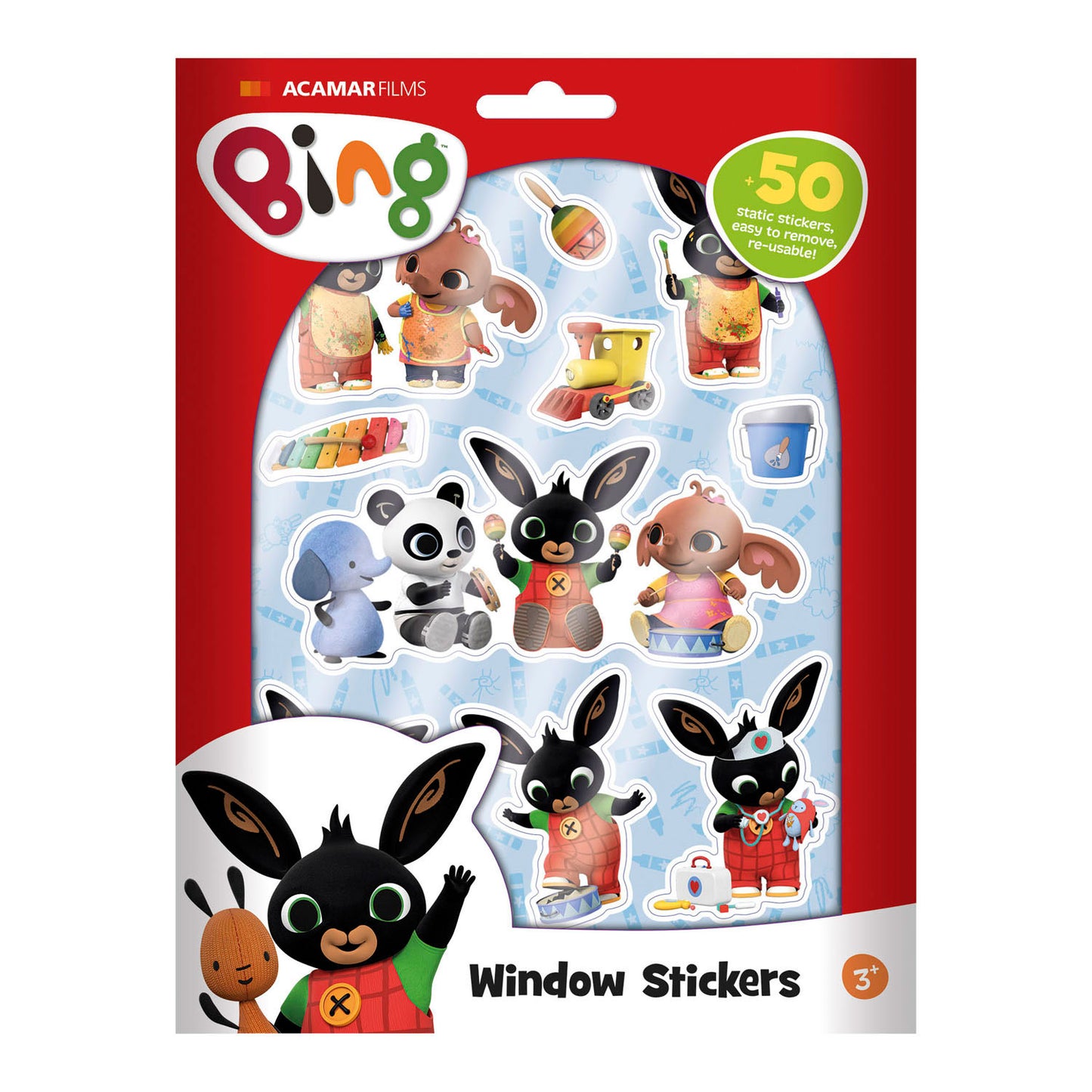 Totum Bing raamstickers, 50st.