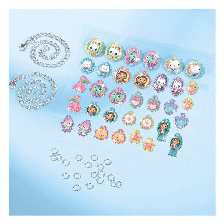 Totum Gabby’s poppenhuis 2 bedel armbandjes maken - gabby’s dollhouse knutselset sieraden vriendschapsarmbanden knutselen cadeau meisjes vanaf 3 jaar