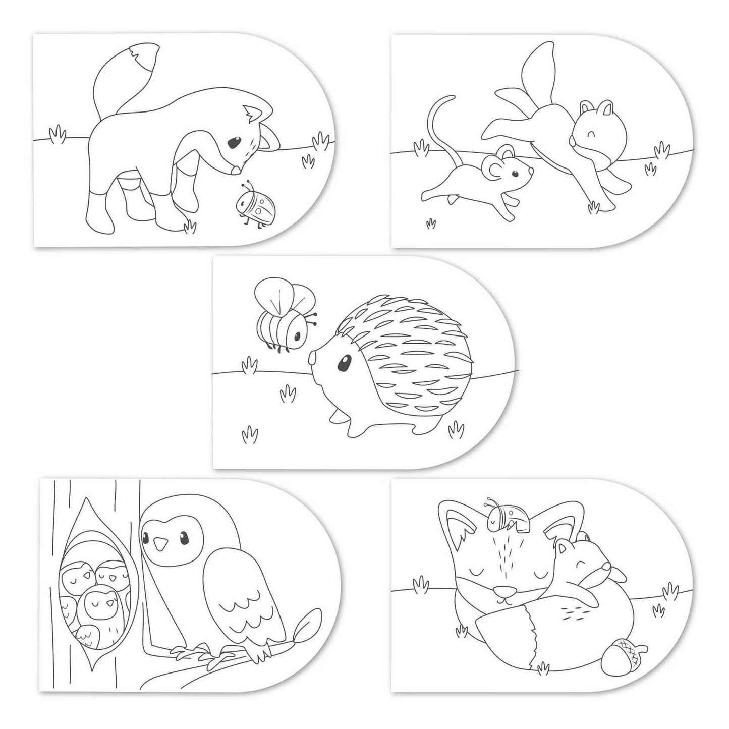 Little Dutch verfboek forest friends - knutselboek tekenen en schilderen, incl kwast en 4 kleuren verf - peuter kleuter - vakantieboek - speelgoed 3 jaar