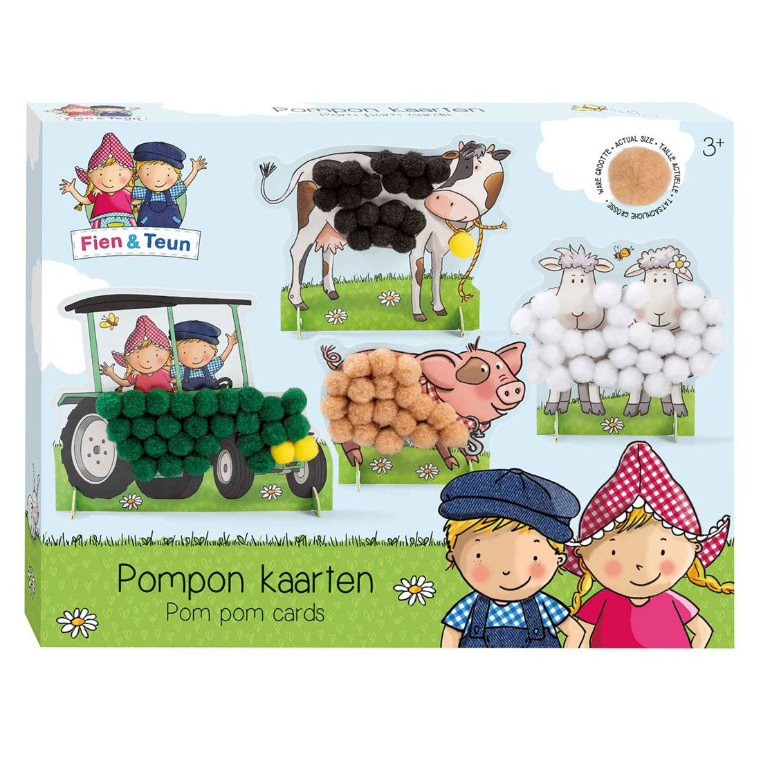 Bambolino Fien teun pompom plakken