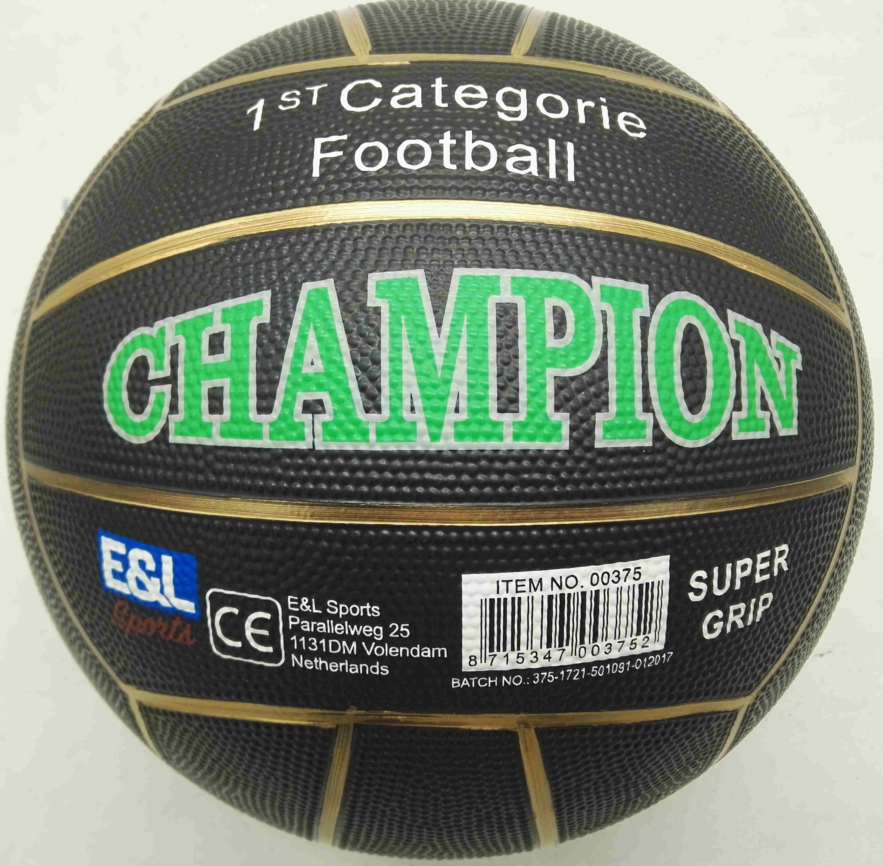 E L Sports Straatvoetbal champion - rubber - maat 5 - 380-420 gram - verschillende kleuren - assorti