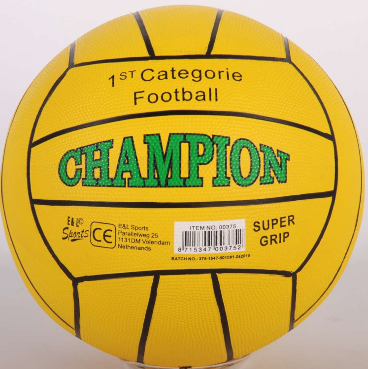 E L Sports Straatvoetbal champion - rubber - maat 5 - 380-420 gram - verschillende kleuren - assorti