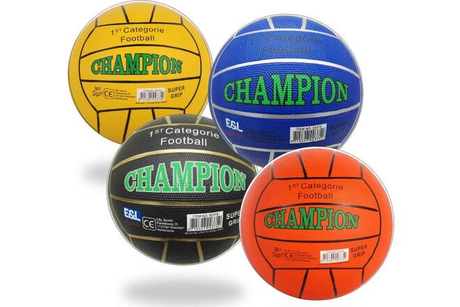 E L Sports Straatvoetbal champion - rubber - maat 5 - 380-420 gram - verschillende kleuren - assorti
