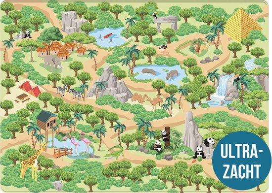 Mats amp; Joy Mats joy jungle speelmat groot 130x180 cm