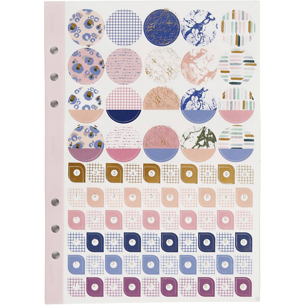 Creativ Company Https: www.cchobby.nl stickerboek-bloemen-a5-goud-paars-roze-1-stuk