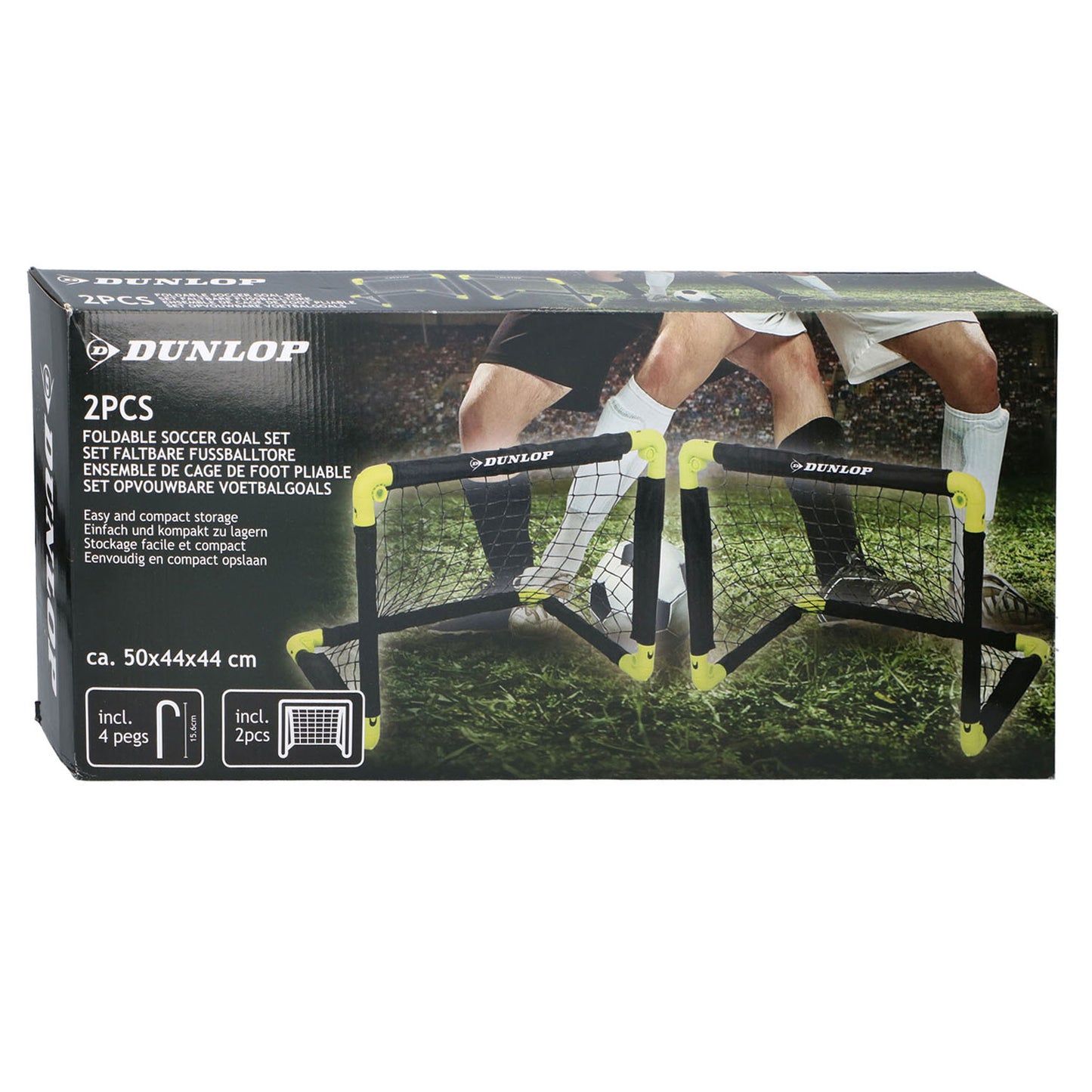 Dunlop Voetbalgoal met grondpinnen, set van 2