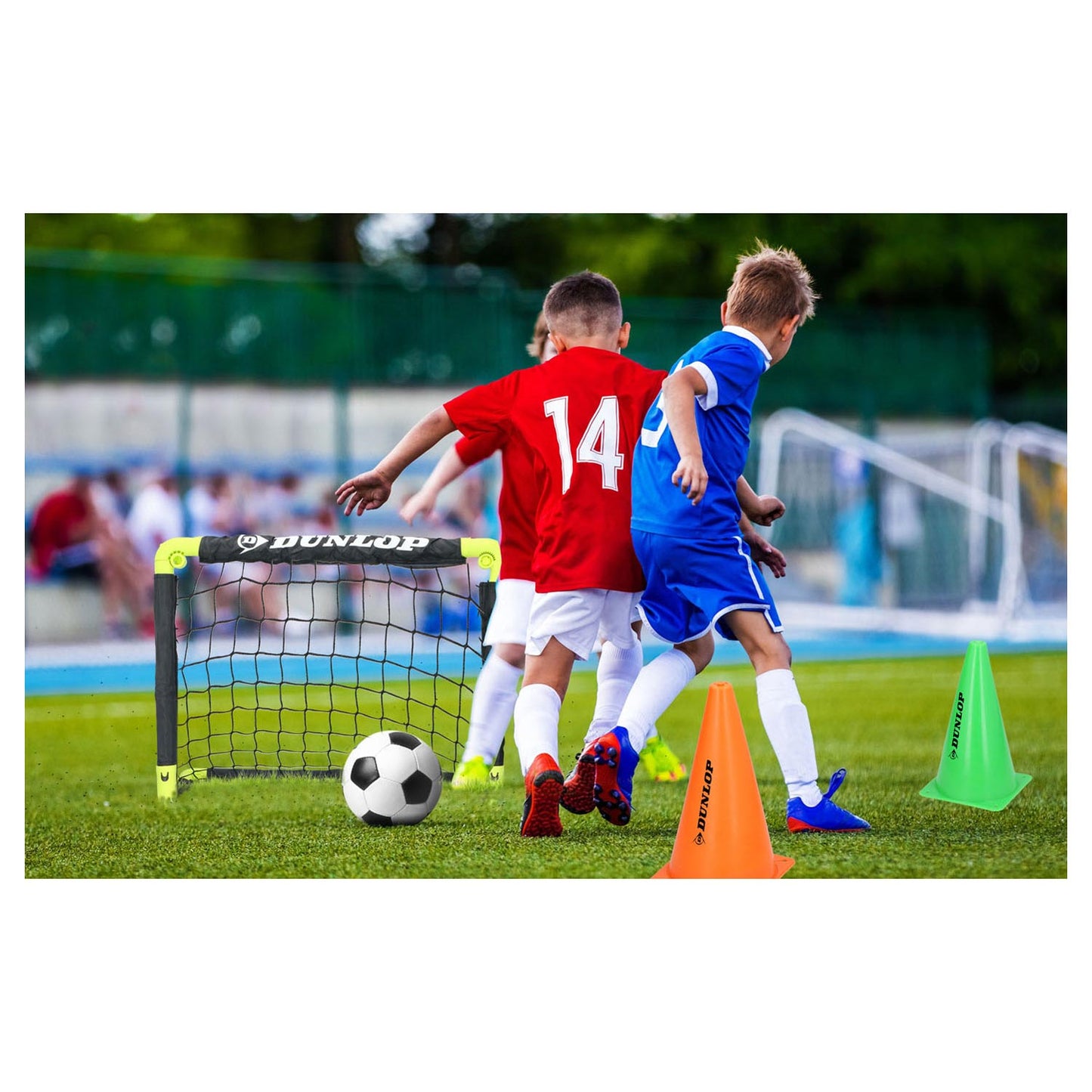 Dunlop Voetbalgoal met grondpinnen, set van 2