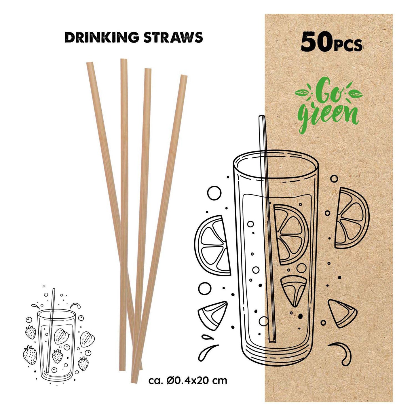 Drinkrietjes, 50st.