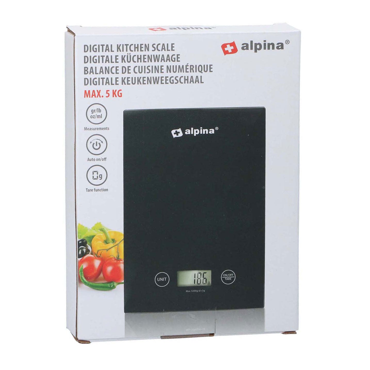 Alpina Keukenweegschaal digitaal 5kg