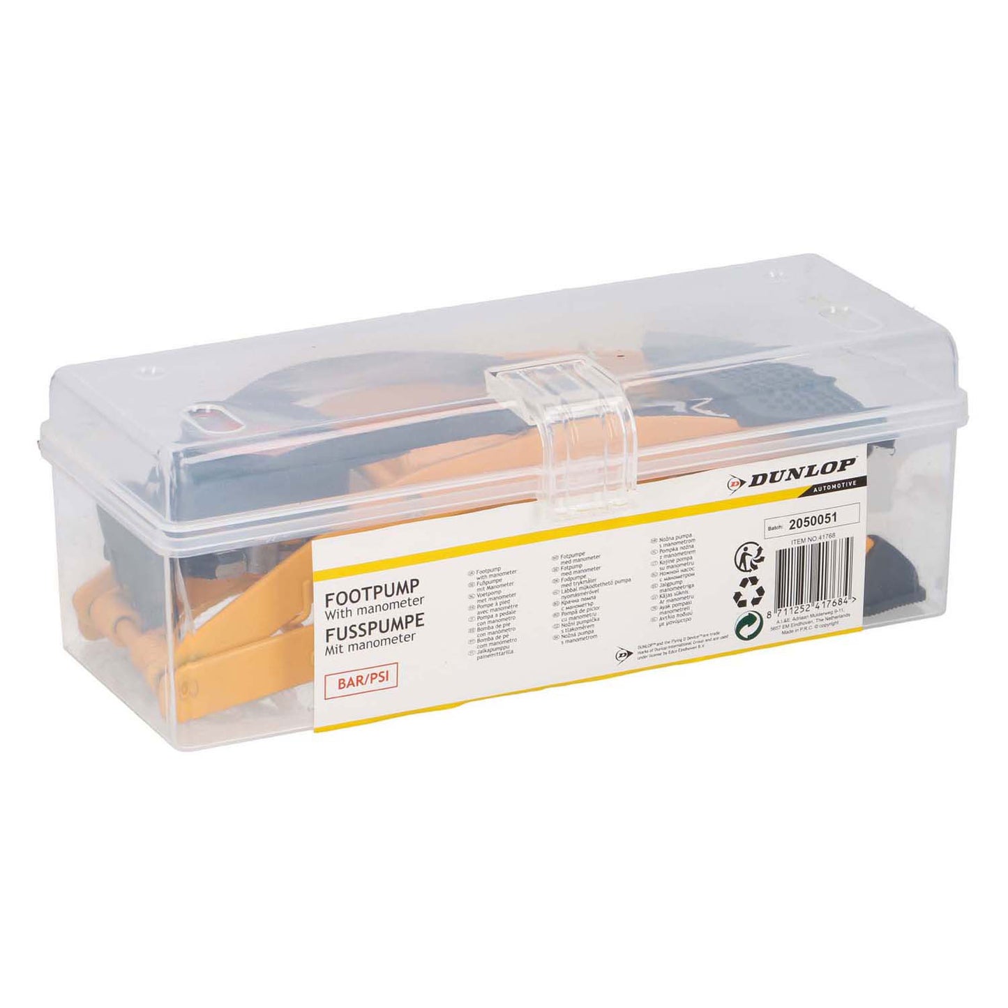 Dunlop Voetpomp met manometer
