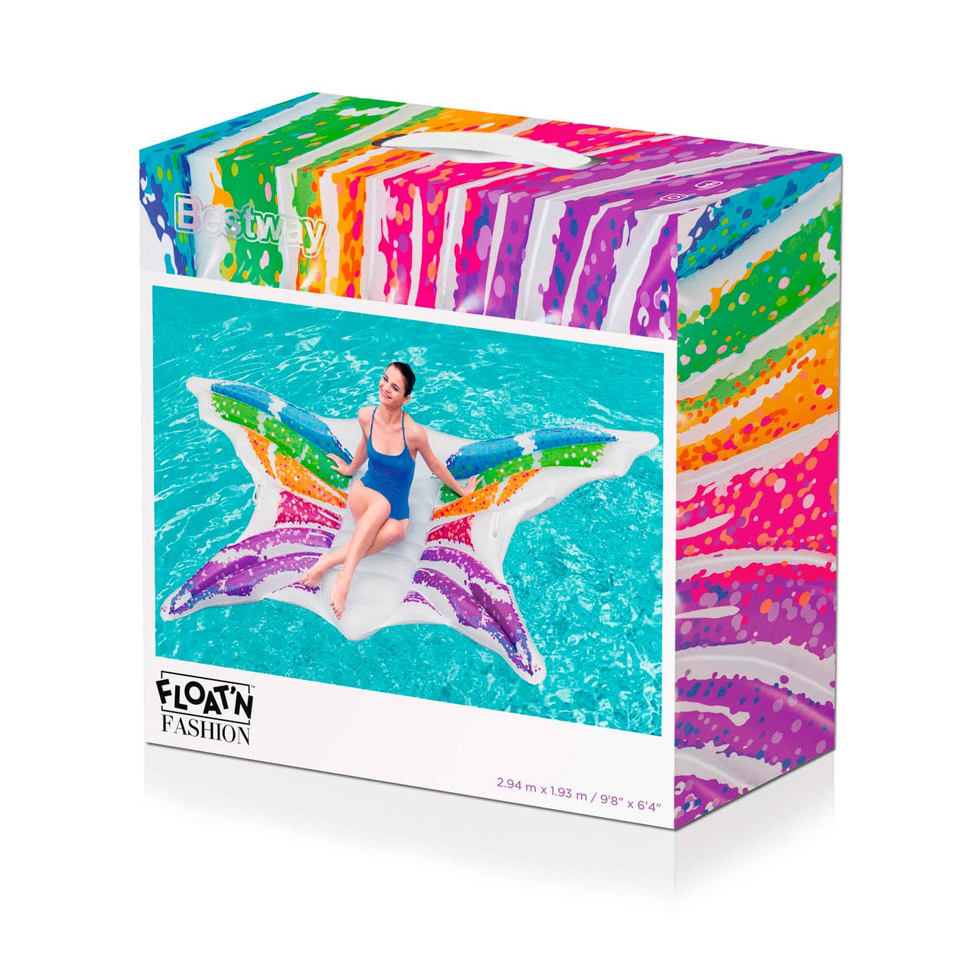 Bestway luchtbed vlinder regenboog
