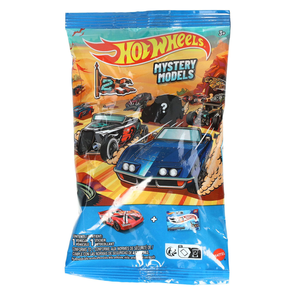 Hot Wheels mystery auto met sticker - 1:64