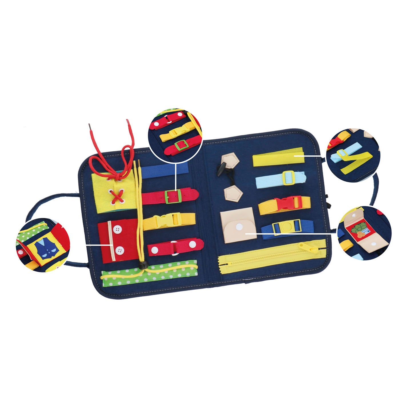 Eddy Toys Montessori activiteitenboek - kleding leren openen en sluiten - motoriek oefenen