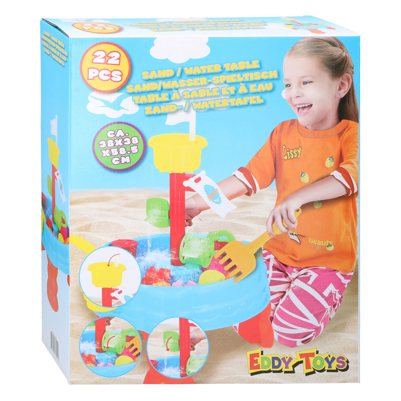 Zand- en Watertafel met Toren, 22dlg.