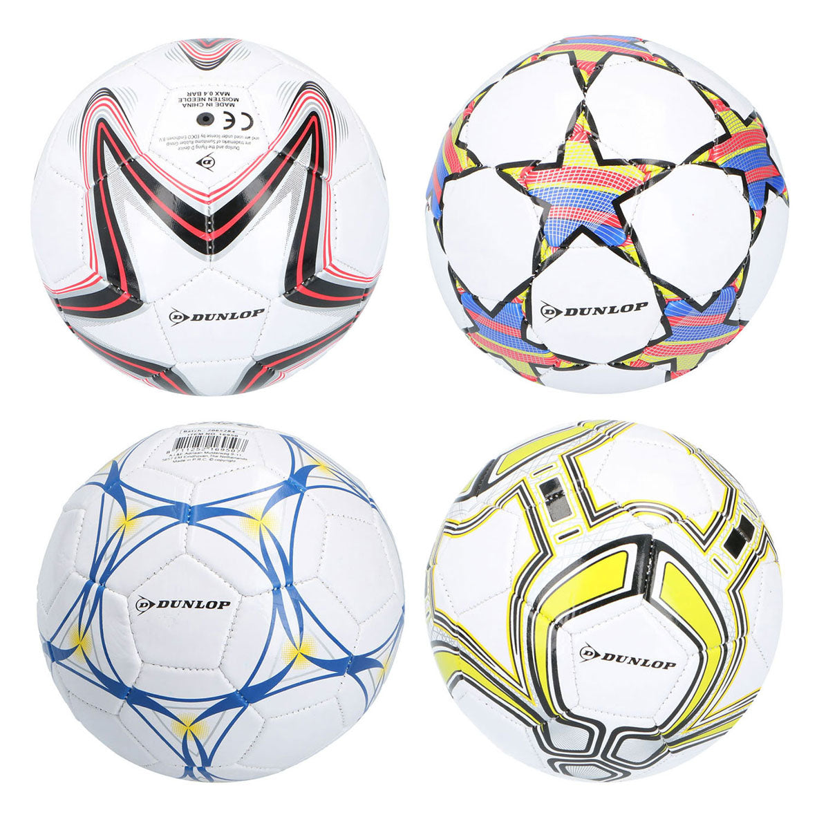 Merkloos Sans Marque Dunlop voetbal met print, 15cm