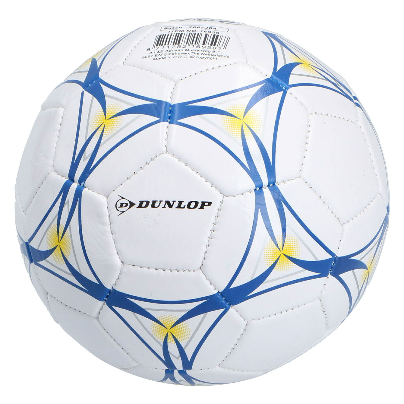 Merkloos Sans Marque Dunlop voetbal met print, 15cm