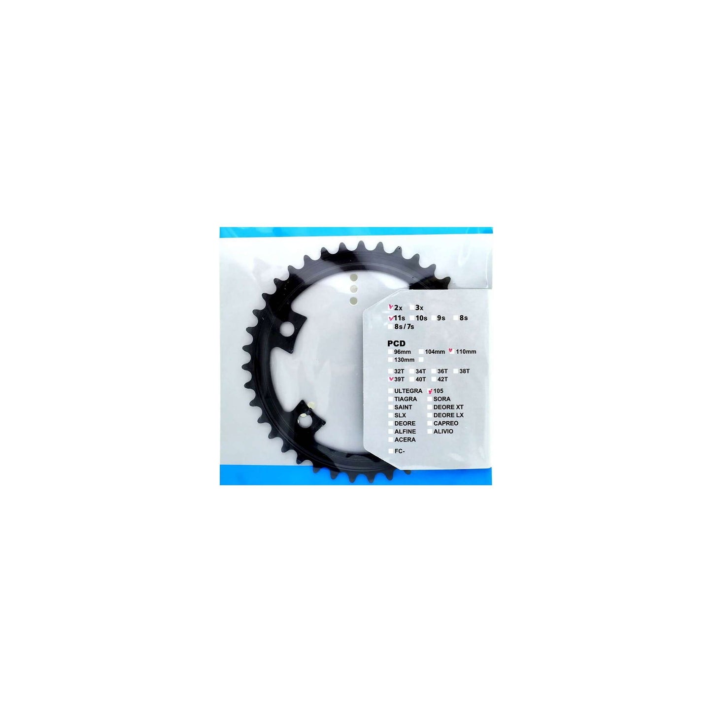 Shimano kettingblad 105 11V 39T Y1WV39000 FC-R7000 zwart