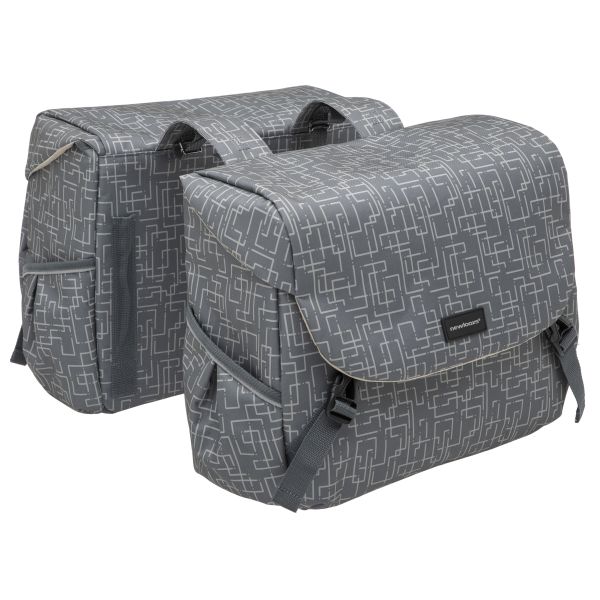 Mondi Joy Dubbele Fietstas - Racktime Snap-it - Waterafstotend Polyester - 38L - Ivy Walnut