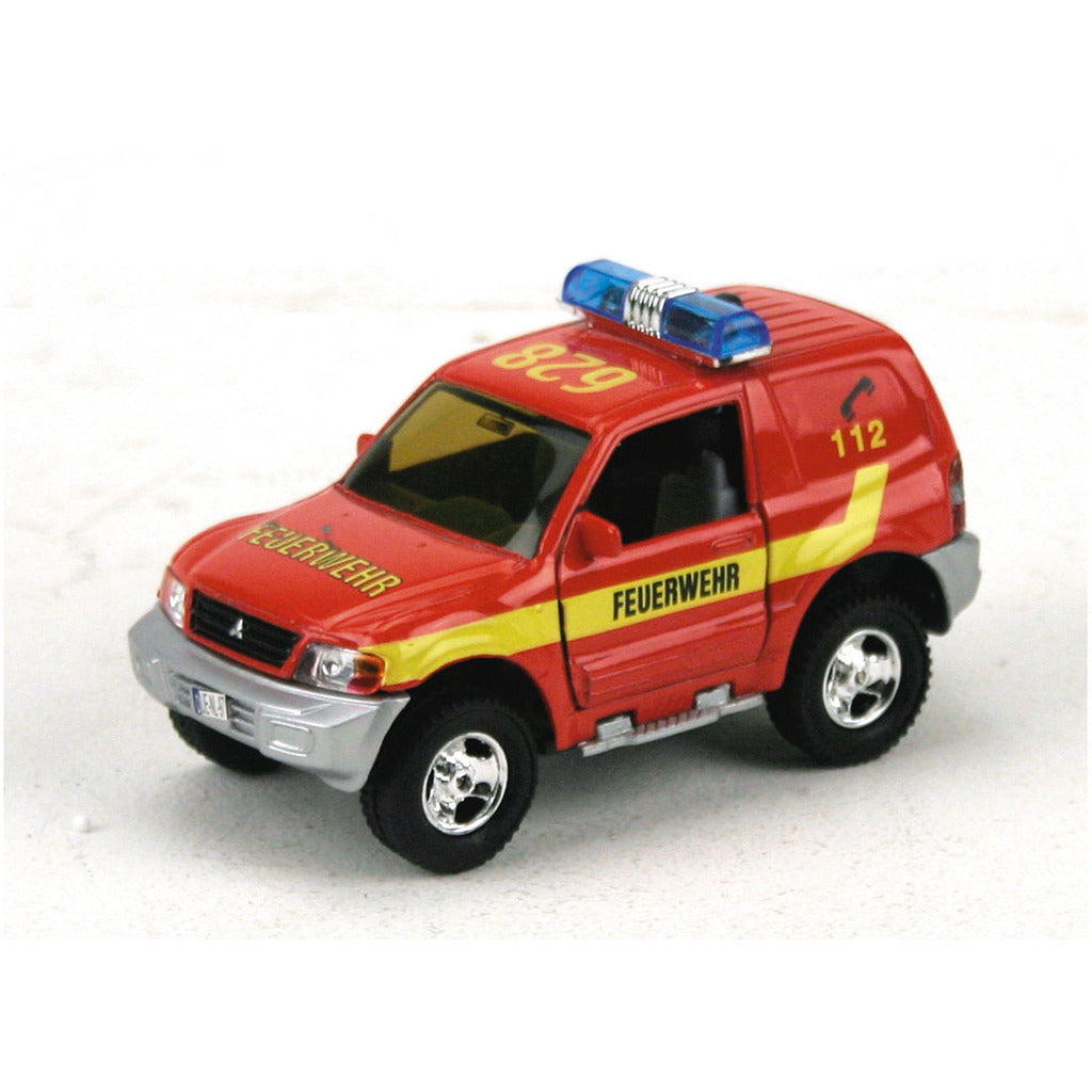 Basic Duitse pull-back brandweerauto met geluid
