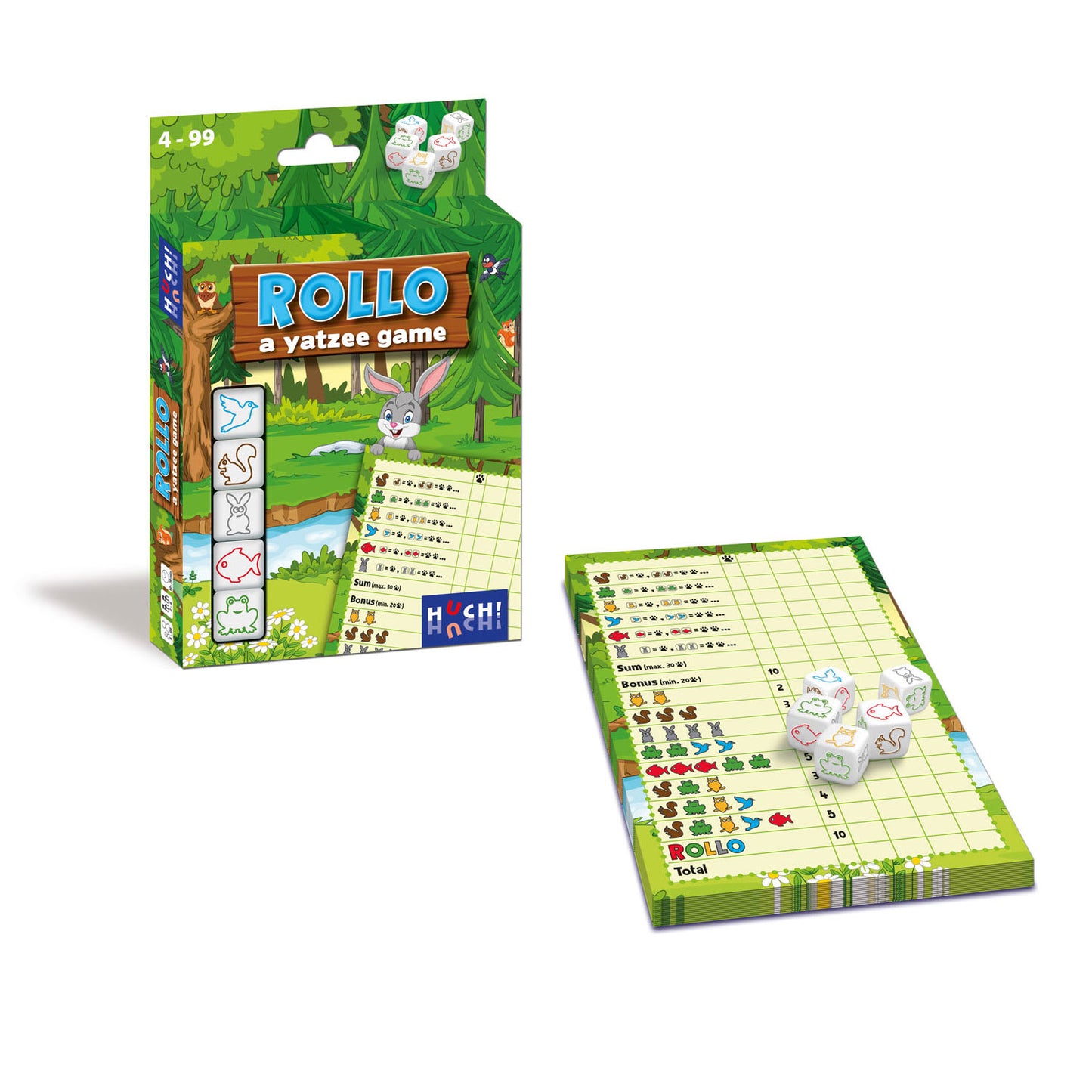 Hutch Rollo dieren - a yatzee game nl fr