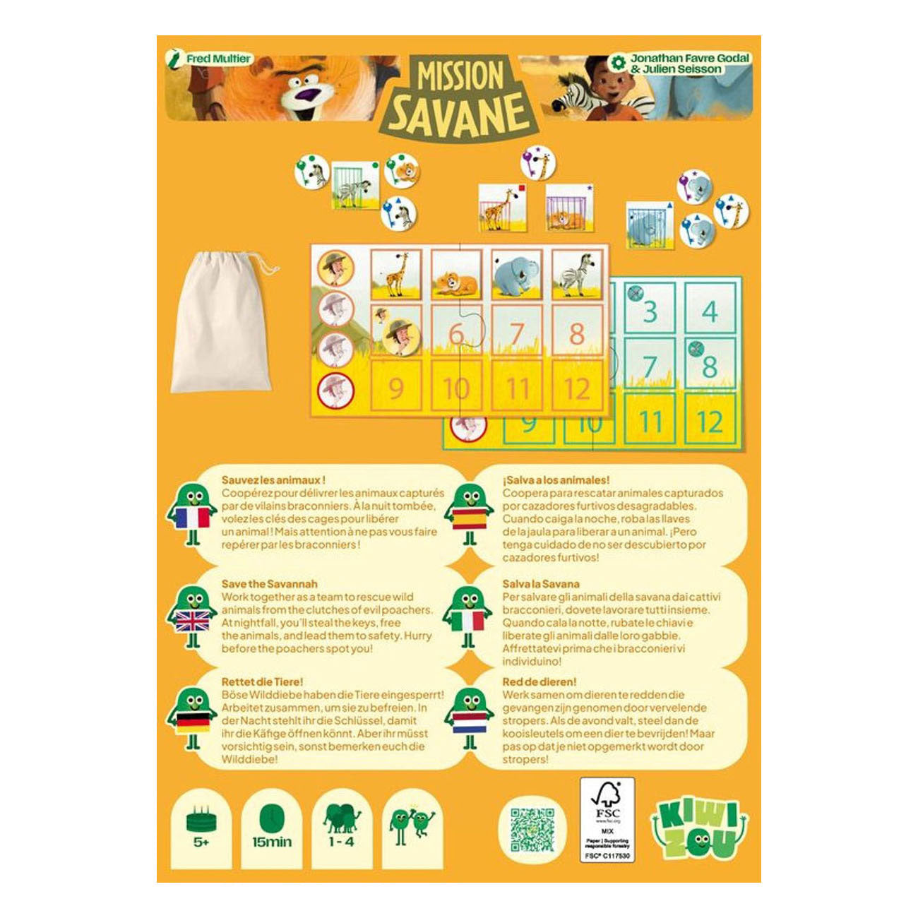 Geronimo Games Kiwizou kaartspel mission savane