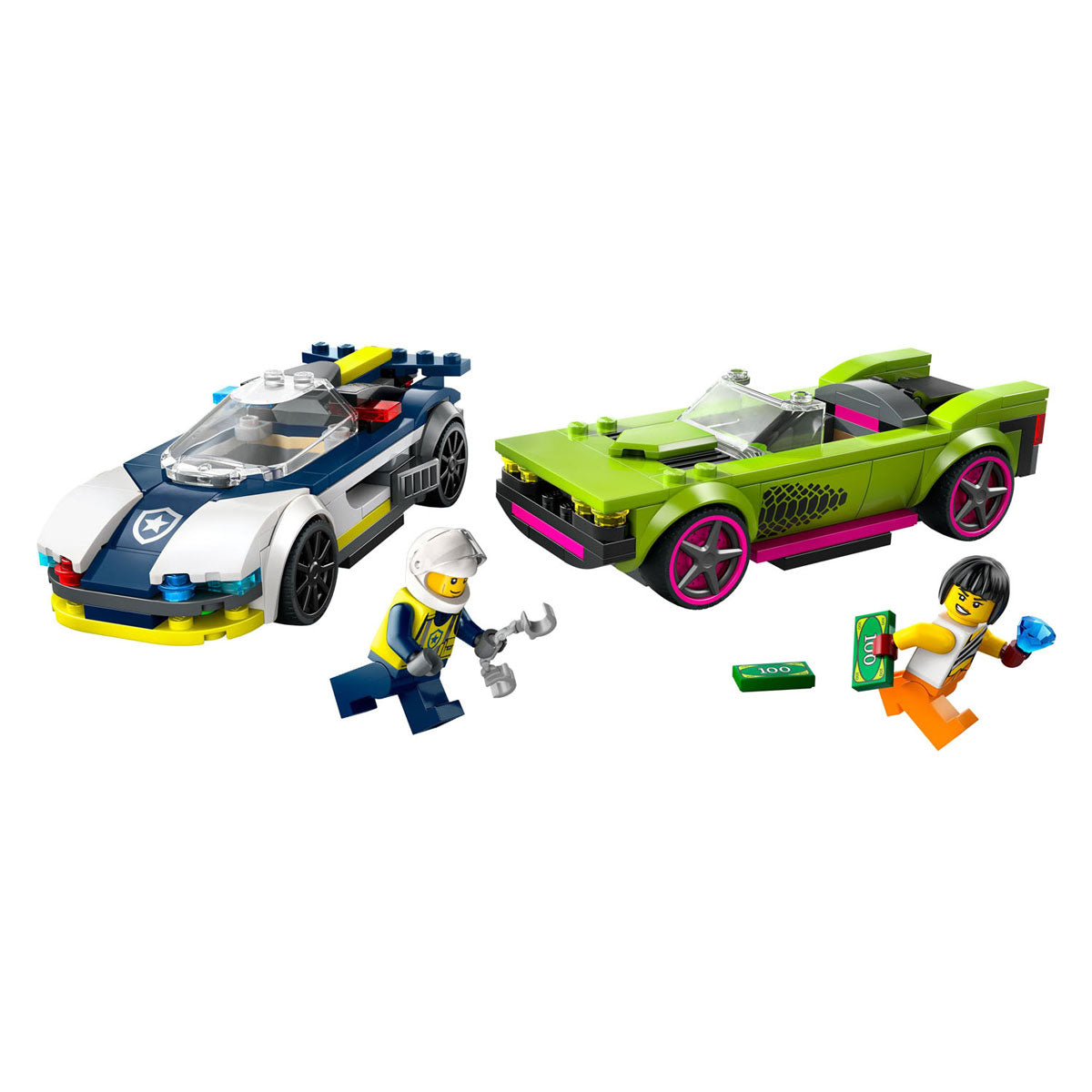 LEGO politiewagen en snelle autoachtervolging - 60415