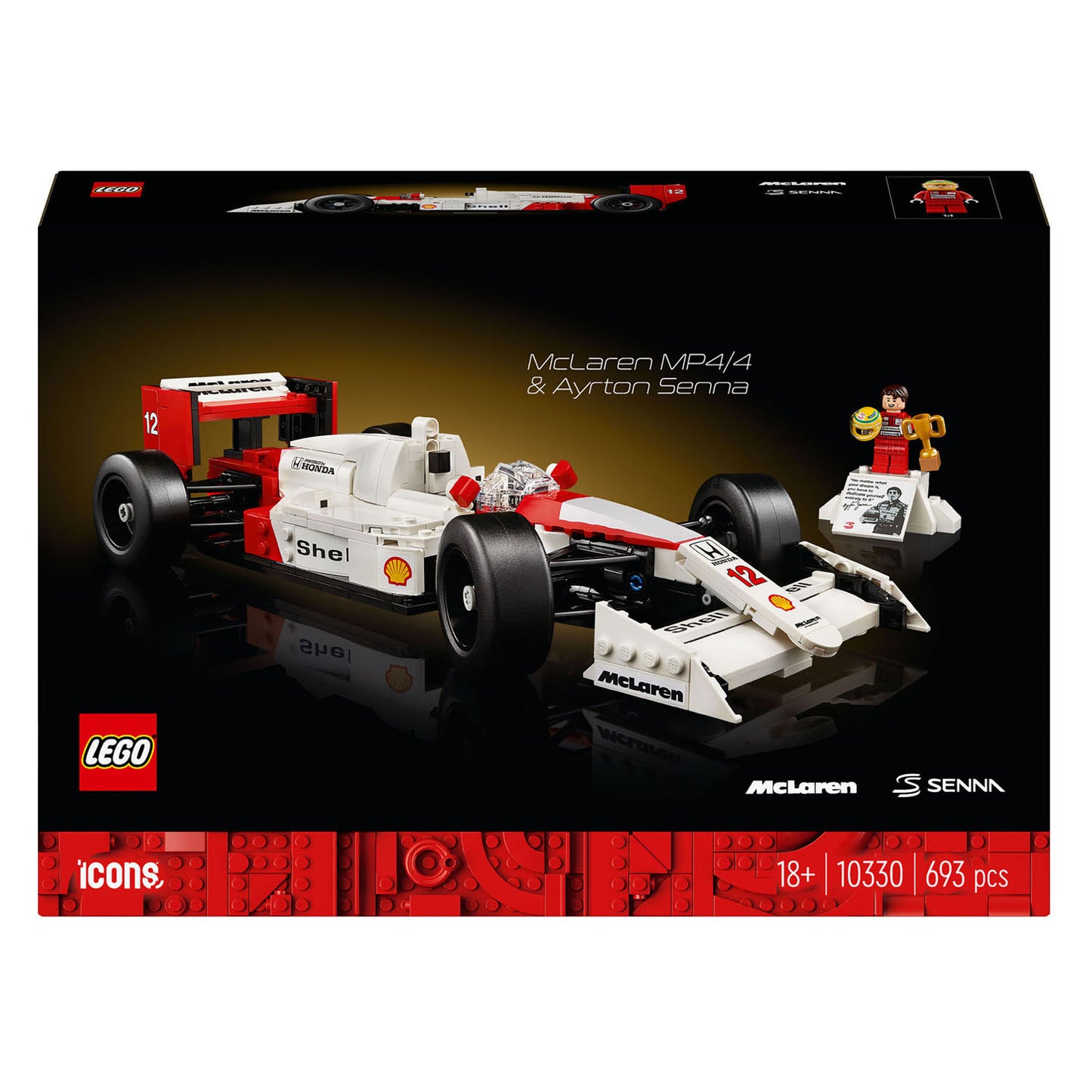 LEGO icons - mclaren mp4 4 en ayrton senna constructiespeelgoed (10330)