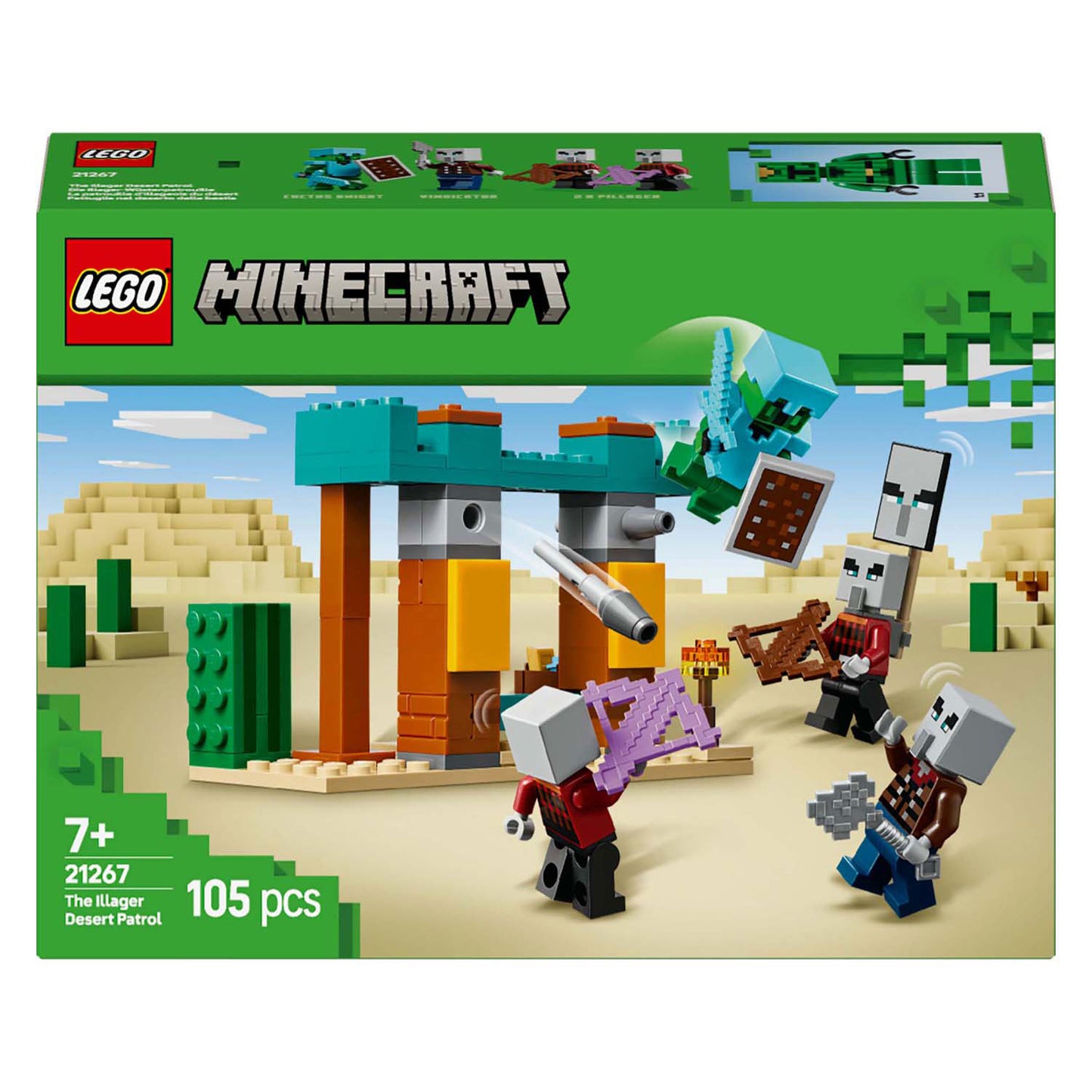 LEGO minecraft 21267 de illagers in de woestijn