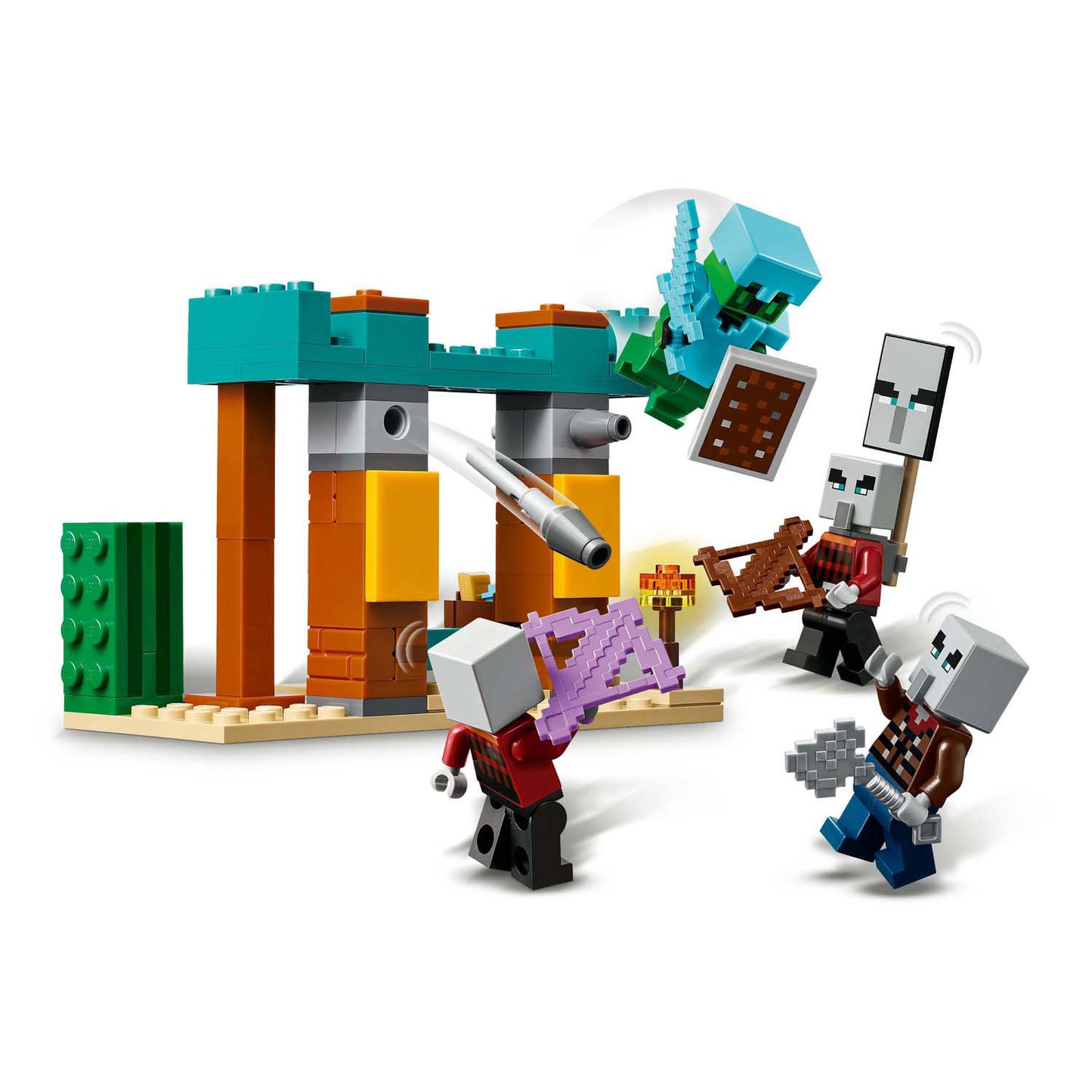 LEGO minecraft de illagers in de woestijn gamingset voor kinderen - 21267