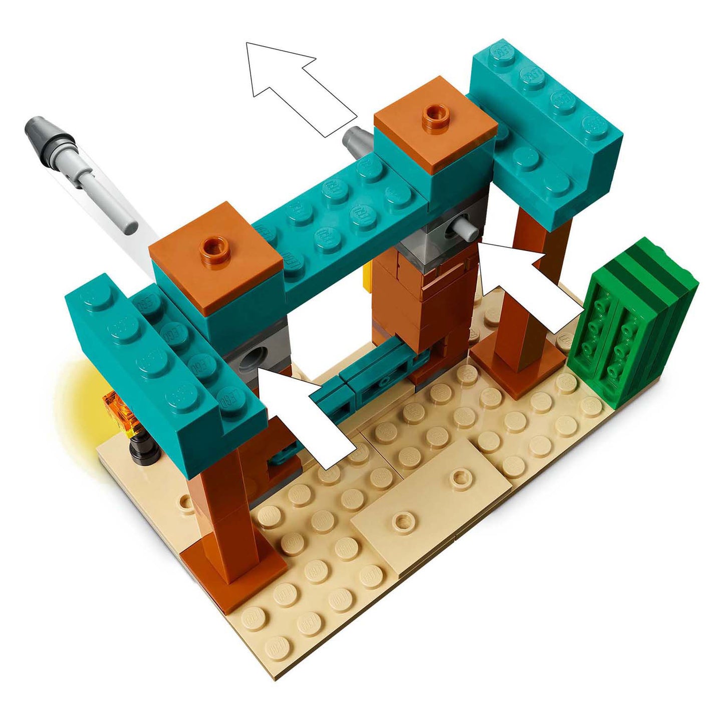 LEGO minecraft 21267 de illagers in de woestijn