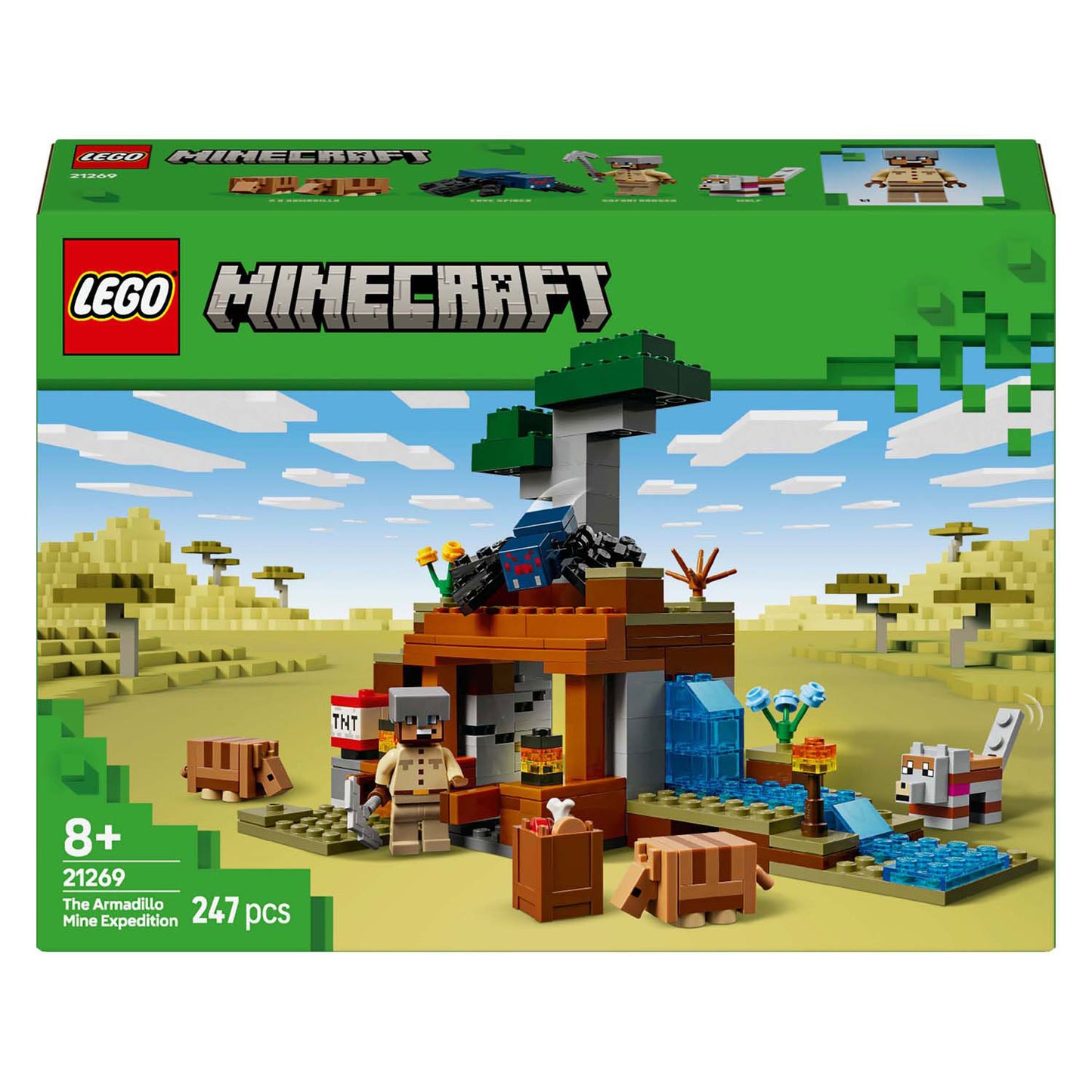 LEGO minecraft 21269 de gordeldieren bij de mijn