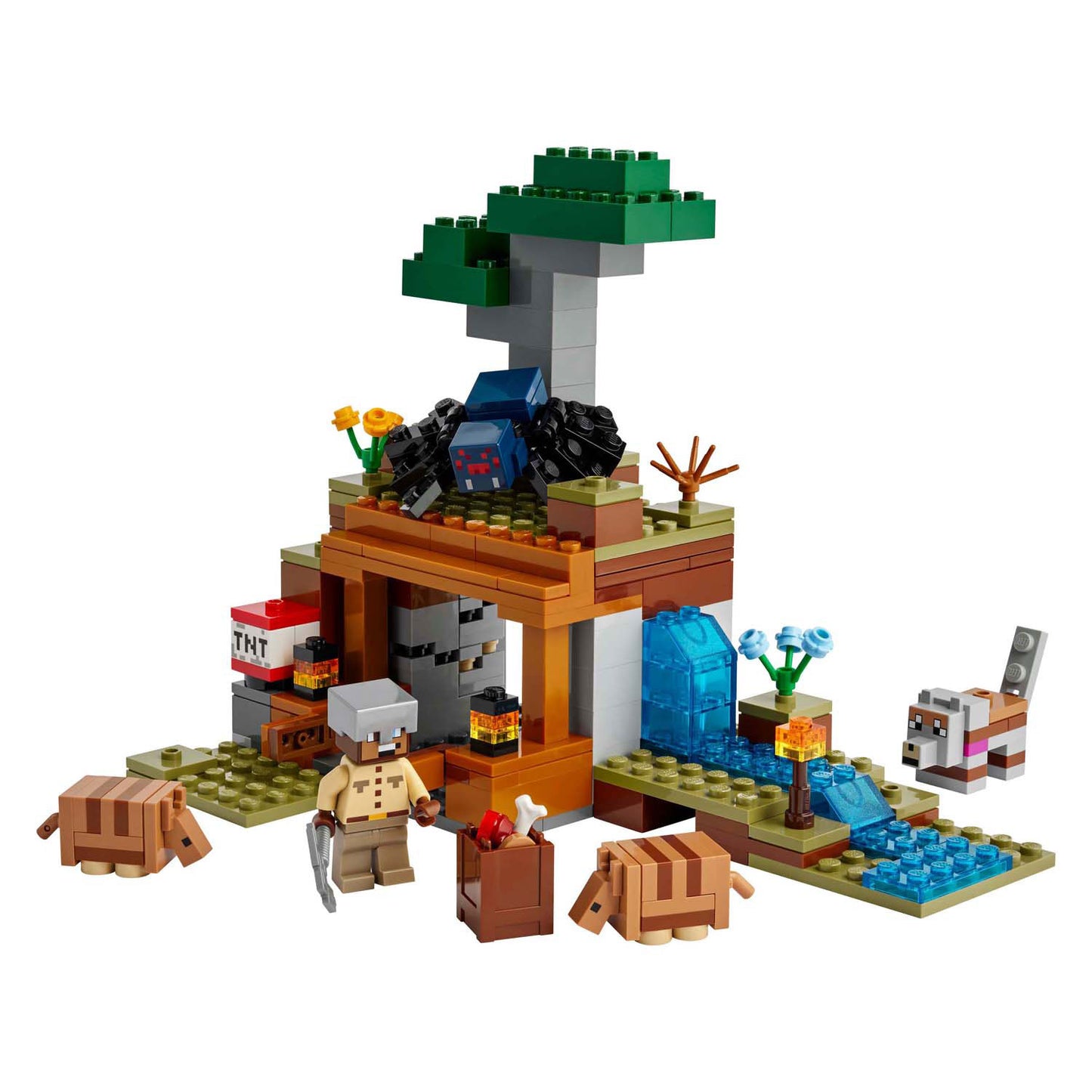LEGO minecraft 21269 de gordeldieren bij de mijn