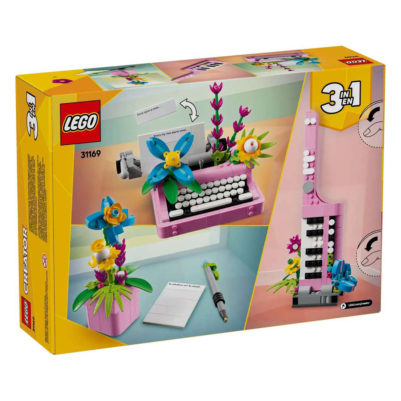 LEGO creator 3in1 typemachine met bloemen - 31169