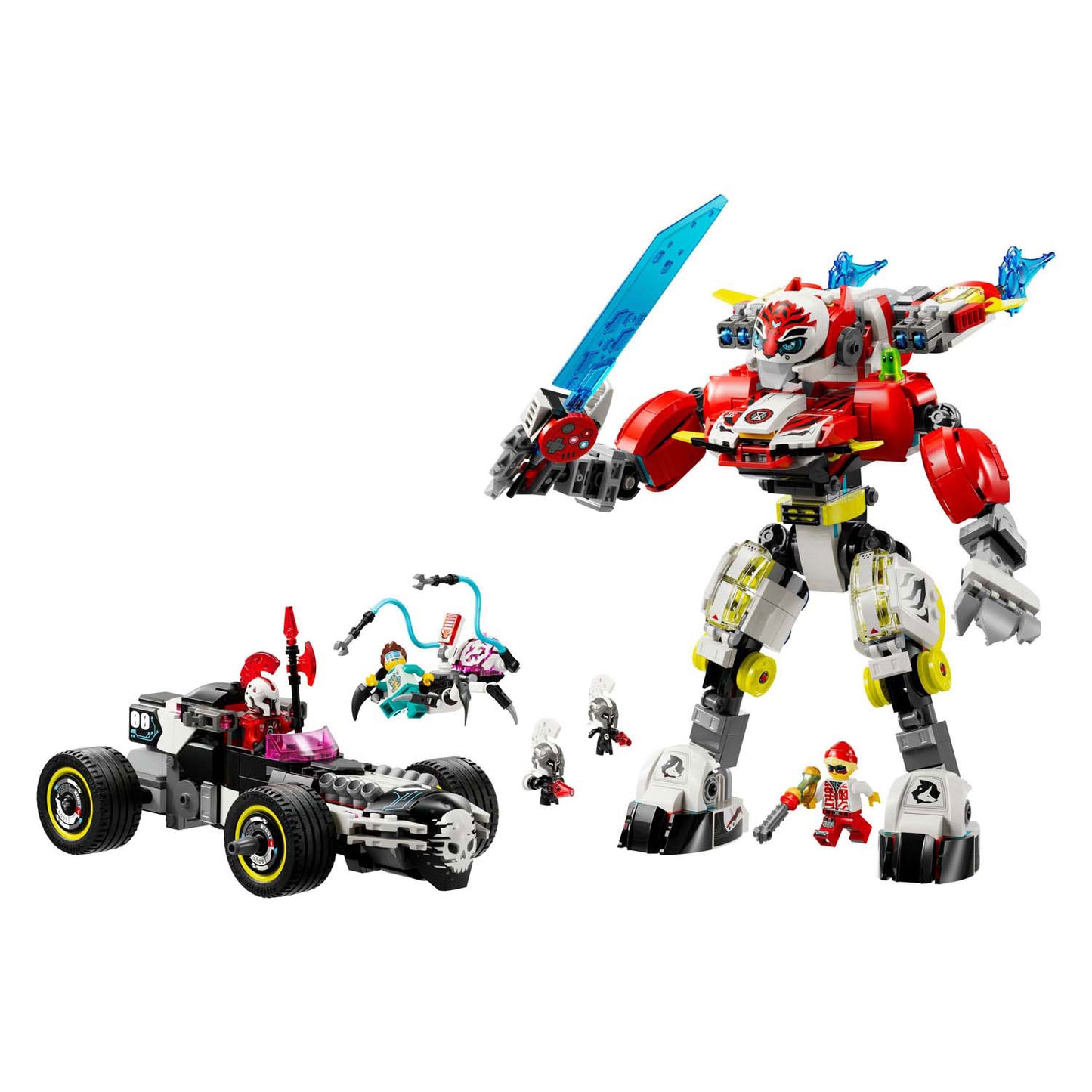 LEGO dreamzzz 71497 coopers tijgermecha en zero's hot rod auto