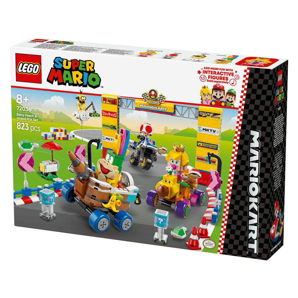 LEGO super mario 72036 mario kart baby peach en grand prix set