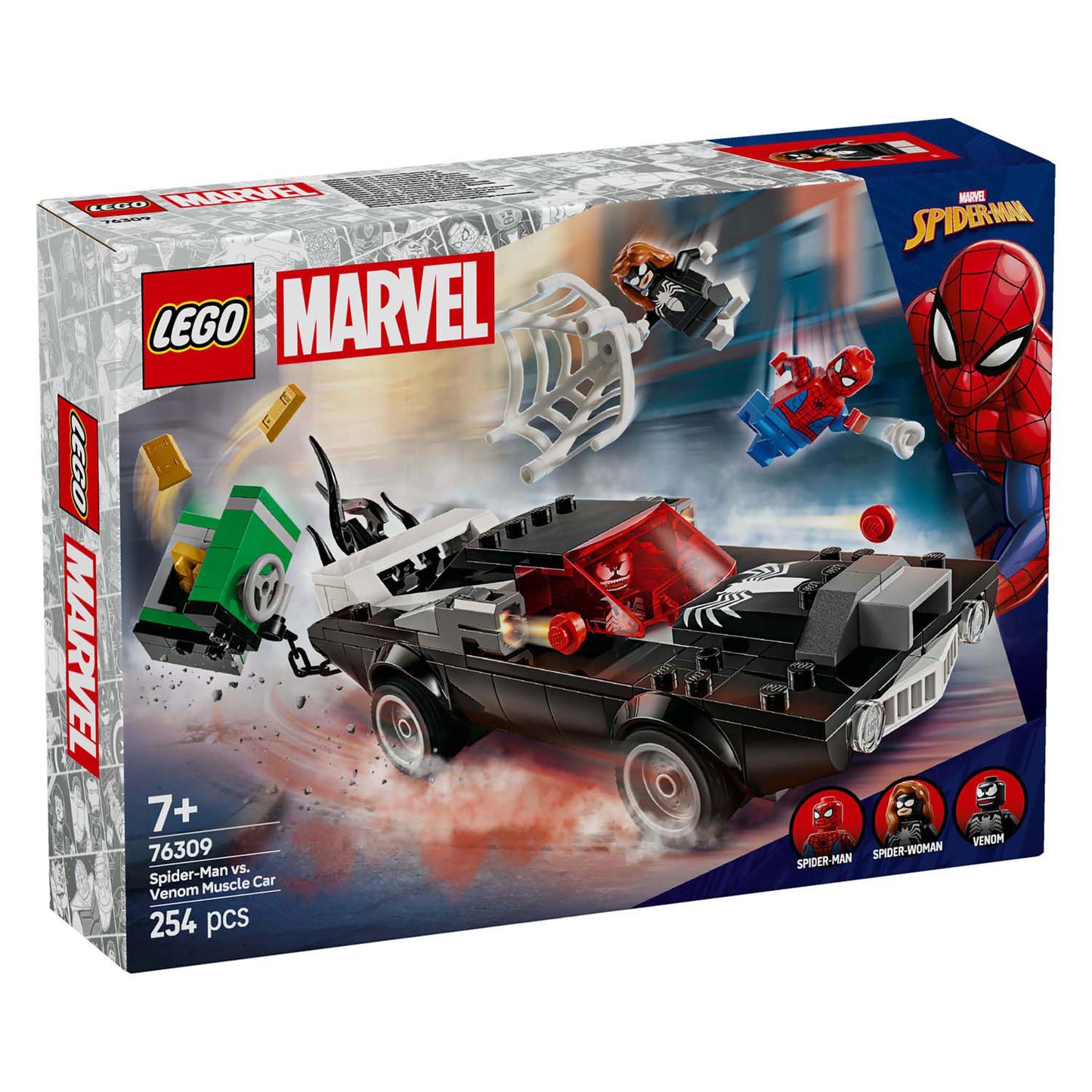 LEGO super heroes 76309 spider-man vs. venoms klassieke auto