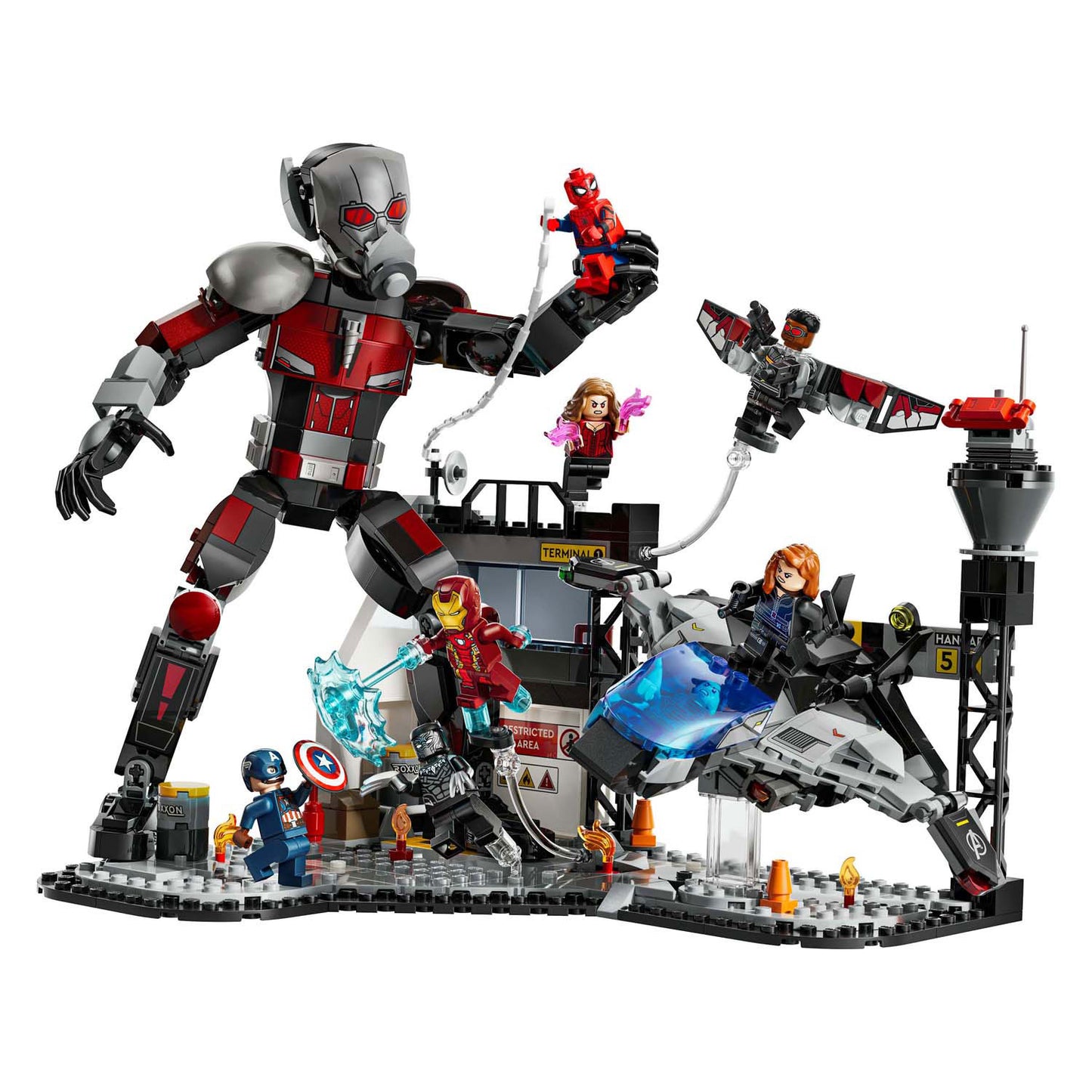 LEGO super heroes 76314 captain america civil war actiescene