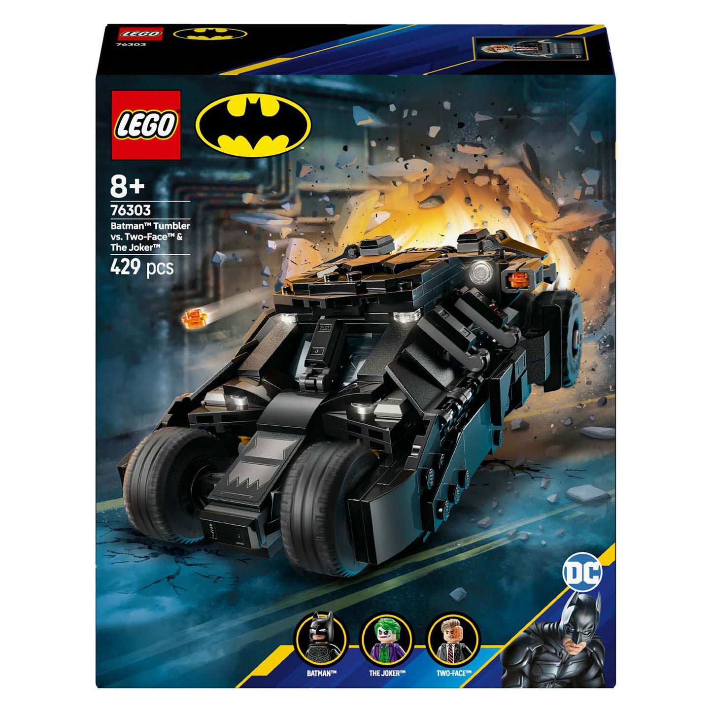 LEGO dc super heroes - batman tumbler vs. two-face en the joker constructiespeelgoed (76303)