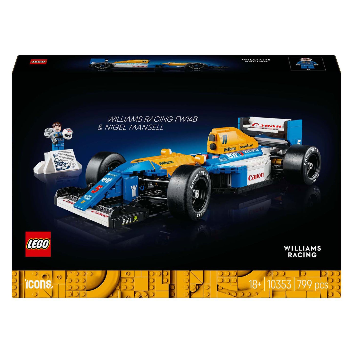 LEGO icons - williams racing fw14b en nigel mansell constructiespeelgoed (10353)