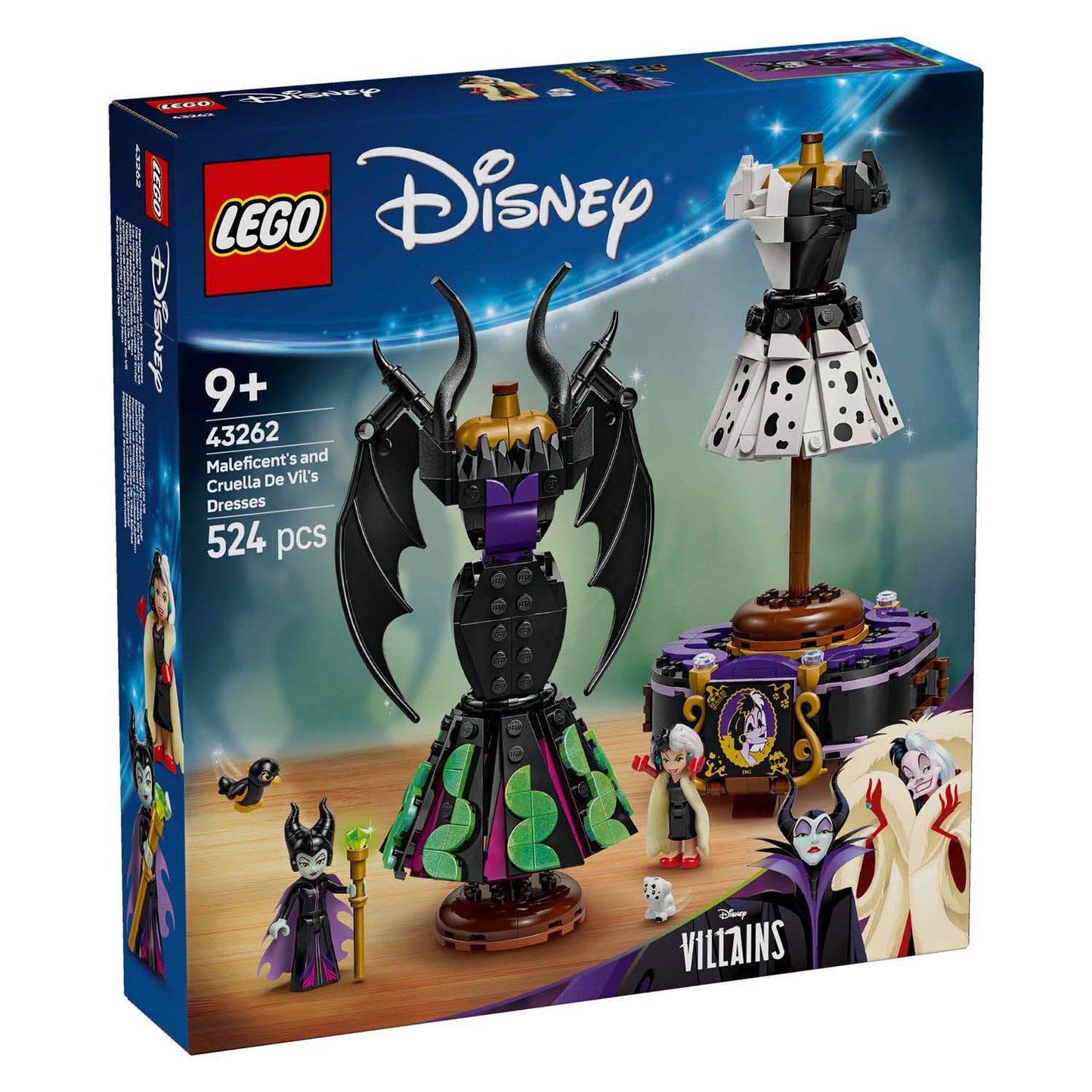 LEGO ® disney villains - de jurken van maleficent en cruella de vil - 43262