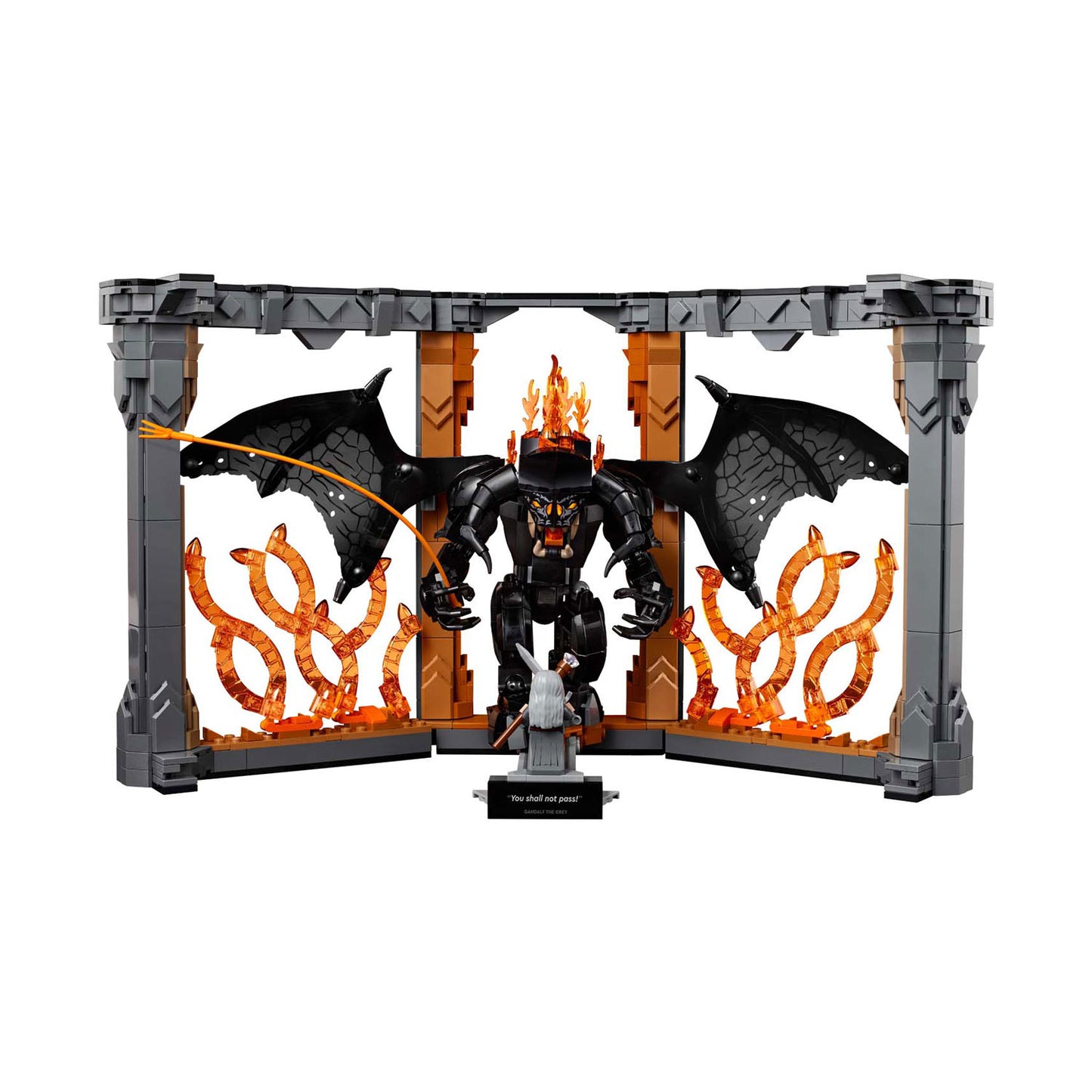 LEGO icons boekensteun: the lord of the rings – balrog constructiespeelgoed (10367)