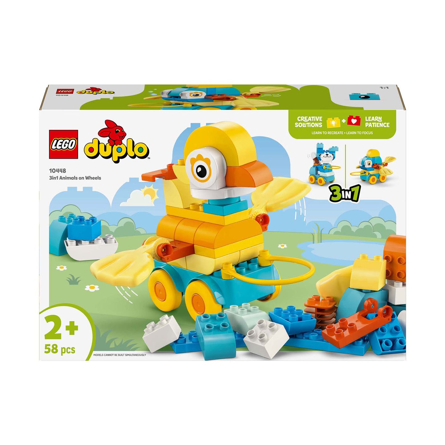 LEGO duplo 3-in-1 dieren op wielen peuterspeelgoed - 10448
